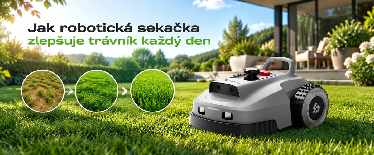 Jak robotická sekačka zlepšuje trávník každý den