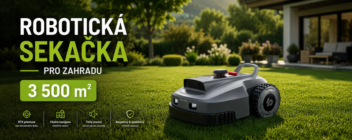 Robotická sekačka pro zahradu 3 500 m²